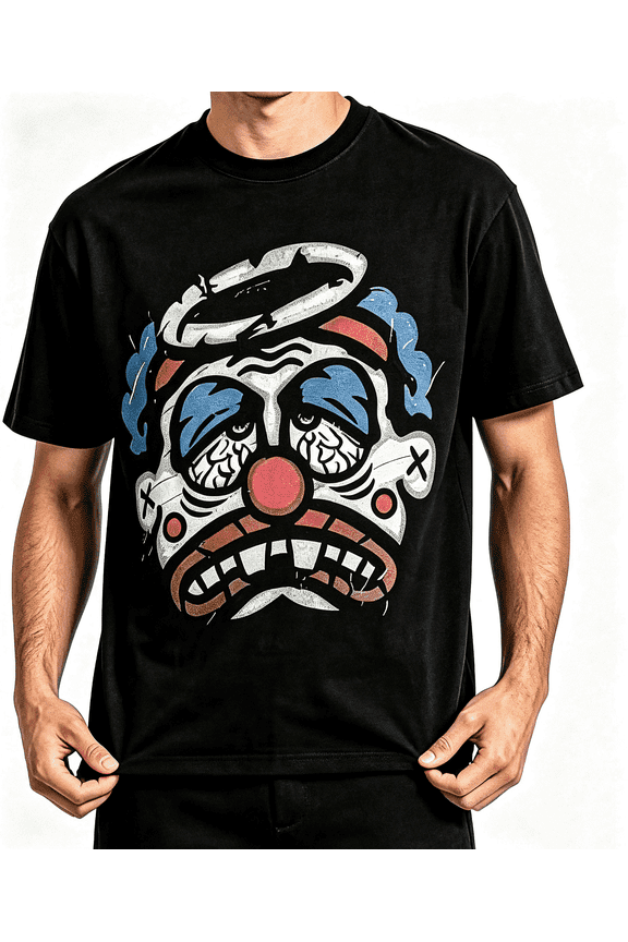 【New Arrival】Funny Clown Graphic T-Shirt for Men Women Short Sleeve Crew Neck Casual Tee