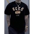 thumbnail image 1 of 【New Arrival】Vintage Camo Varsity Rhino Outline Graphic T-Shirt, Unisex Cotton Crew Neck 90s Hip Hop Streetwear Casual Tee, Retro Urban Style Gift, 1 of 9