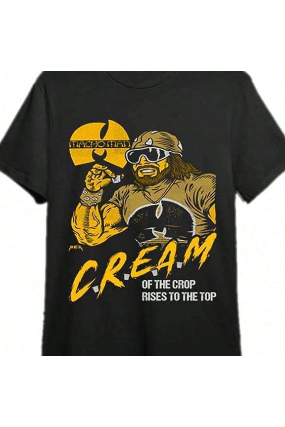 【New Arrival】Vintage Retro Tough Guy Graffiti Text Graphic T-Shirt, Unisex Cotton Crew Neck Old School Street Casual Tee, Hype Urban Novelty Gift