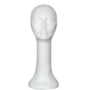 FloraCraft SmoothFoam Faceless Head - 5.8x6.8x9.8 Inch White Display Head For Wigs & Hats