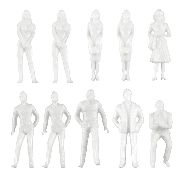 New Arrivals 1:50 White Figures Architectural Model Human Scale HO ,10 Pcs