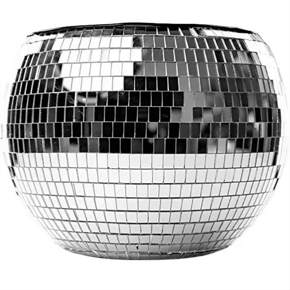 New Arrivals 10-Inch Disco Ball Ice Bucket Silver Sparkly Mirror Icebucket for Wine, Drinks, Home Bar Beverage Cooler Partys