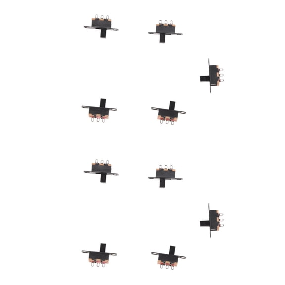 New Arrivals 10 Pcs 50V 0.5A 3 Pin 2 Position On/OFF 1P2T SPDT Slide Switch