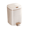 thumbnail image 1 of New Arrivals 10L Luxury Pedal Trash Can for Bathroom, Large Capacity Waterproof Kitchen Recycle Bin with -Type Lid, 1 of 7