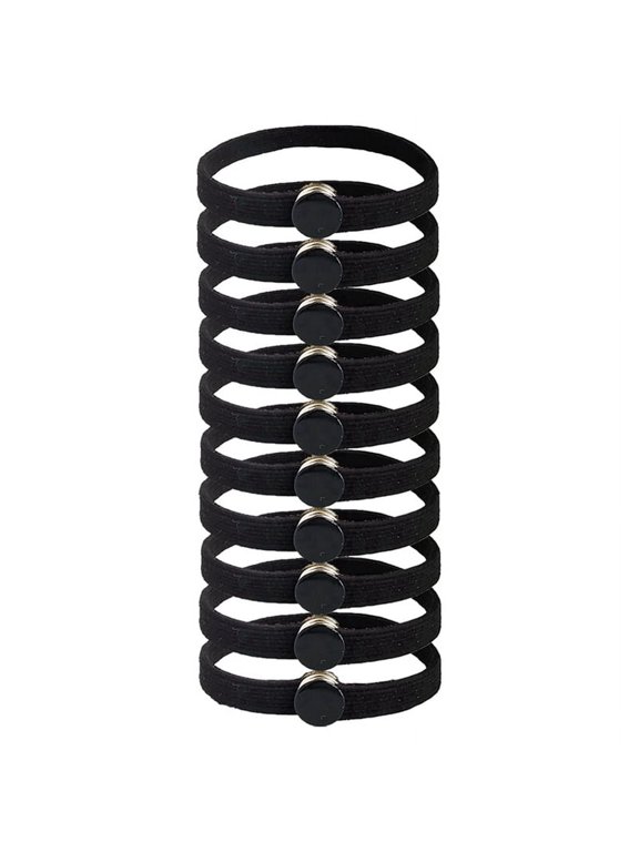 New Arrivals 10PCS Elasticity Snap Hair Ties for Thick Natural Curly and Braid Connectable Rope,Adjustsble Hairband