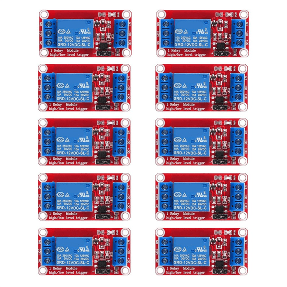 New Arrivals 10pcs Relay Module DC 12V Board 1 Channel with Optocoupler