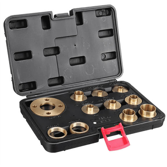 New Arrivals 11Pcs Woodworking Router Bushing Guide 10-30mm Copper Premium
