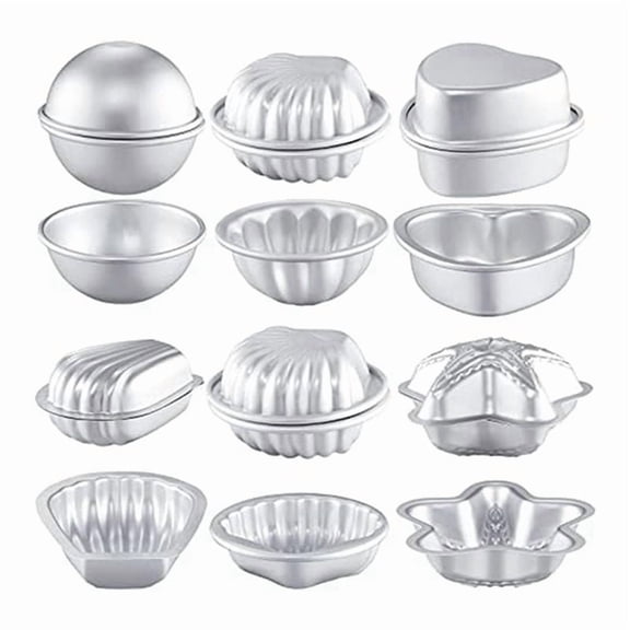 New Arrivals 12 Pcs 6 Shapes Bath-Bomb Making for Crafts DIY Crafting Mould Handmade Soaps Candle Cake Baking