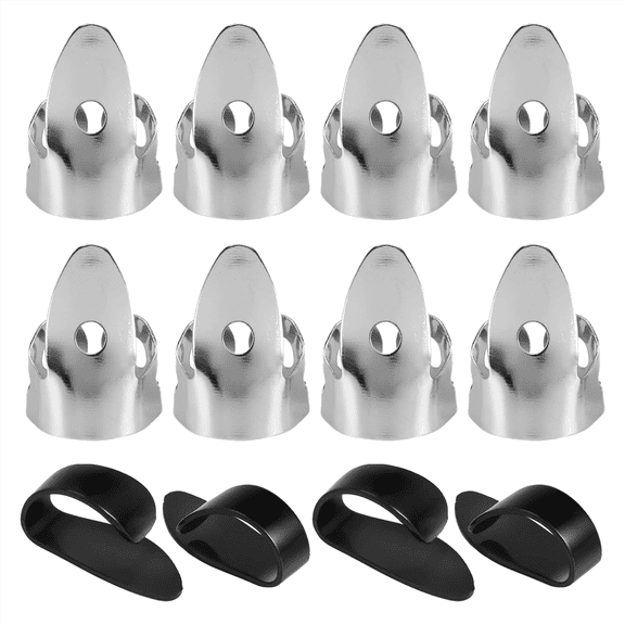 New Arrivals 12 Pcs Steel Finger Picks Set,Metal Adjustable Bass for Guitar, Banjos and Other Instruments