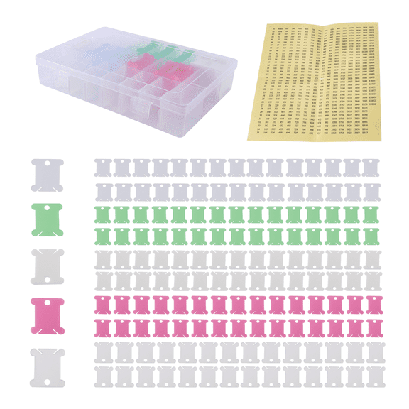 New Arrivals 152Pcs Accessories Including Thread Bobbins Organizer Box and Sticker