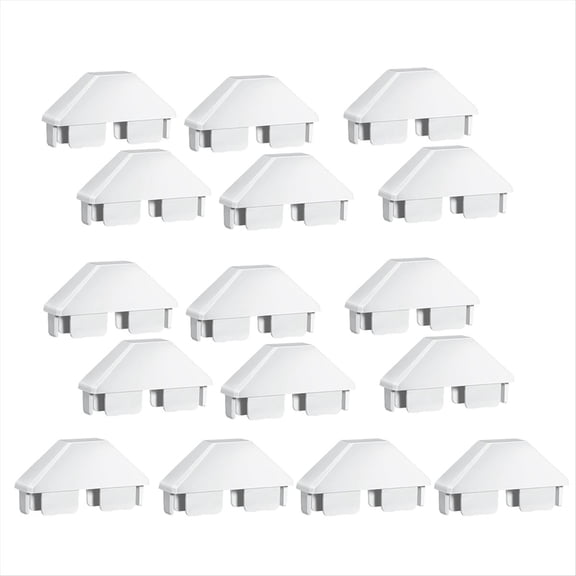 New Arrivals 16 Pack White Vinyl Picket Fence Caps 7/8in X 3in Parts for Garden Fencing Outdoor