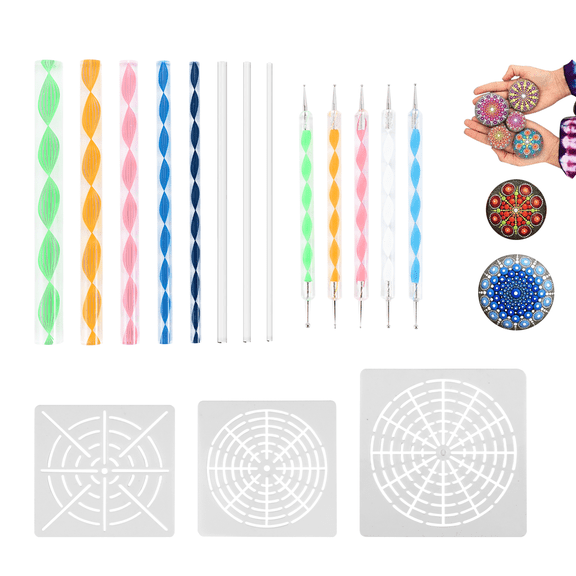 New Arrivals 16 Pcs Mandala Dotting Tools for Painting Rocks Stencils Kit