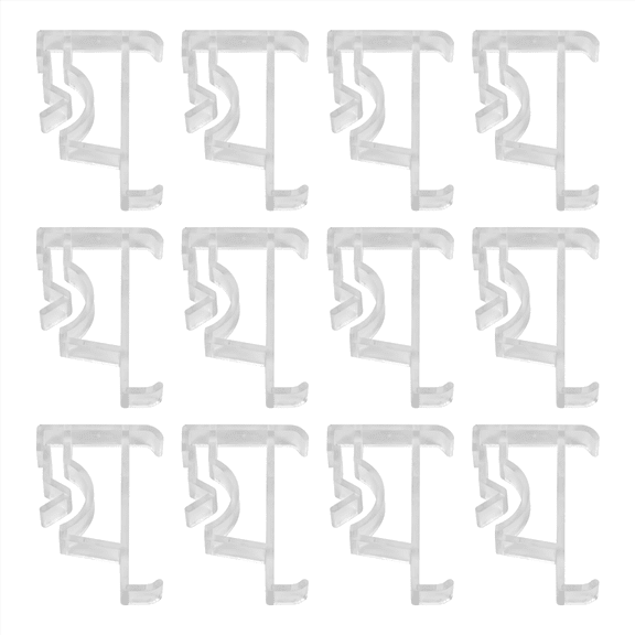 New Arrivals 2 Inch Clear Blind Clips for Valance, Hidden Valance Wood or Faux Horizontal Blinds (12 Pieces)