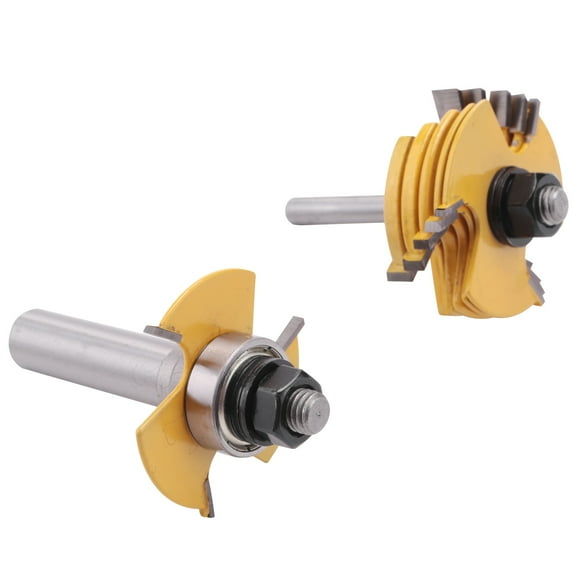 New Arrivals 2 Pcs Slot Cutter 3 Wing Router Bit 1/2&1/4 Shank Woodworking Tool