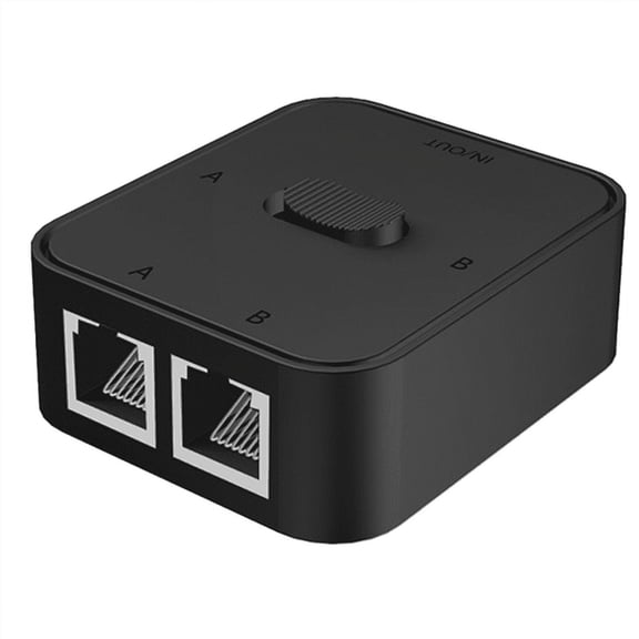 New Arrivals 2 Port Gigabit Network Switch RJ45 Splitter-Black