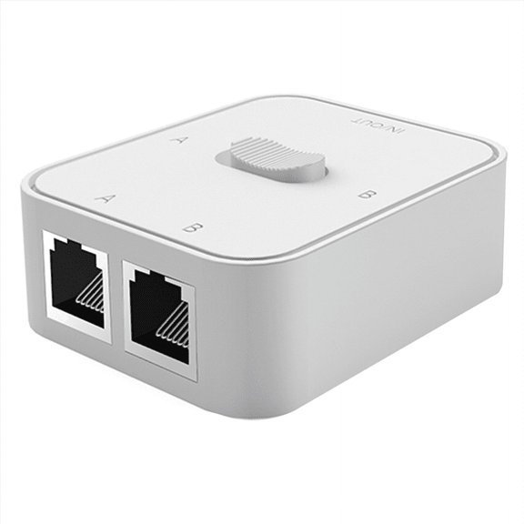 New Arrivals 2 Port Gigabit Network Switch RJ45 Splitter-White