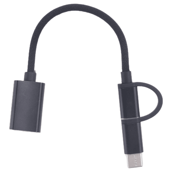 New Arrivals 2 in 1 USB 3.0 OTG Adapter Cable Type-C Micro-USB to Interface Converter for Cellphone Charging Line-Black