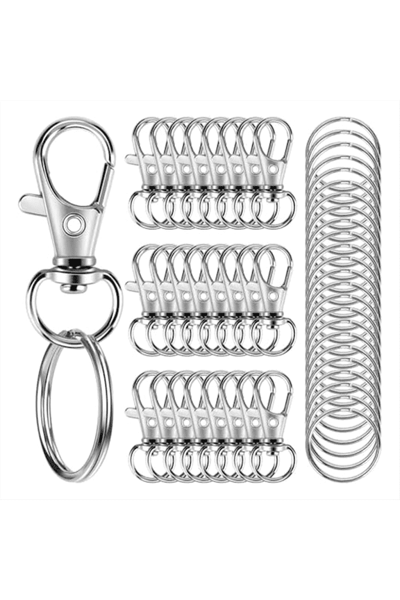 New Arrivals 200PCS Metal Lobster Claw Clasp with Key Rings, Keychains Clips