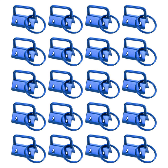 New Arrivals 20PCS Key Fob Hardware with Keychain Rings for Bag Webbing,Blue