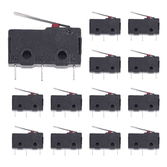 New Arrivals 20Pcs AC 125V 250V 5A SPDT 3-Pin Micro Limit Switch Black+Silver