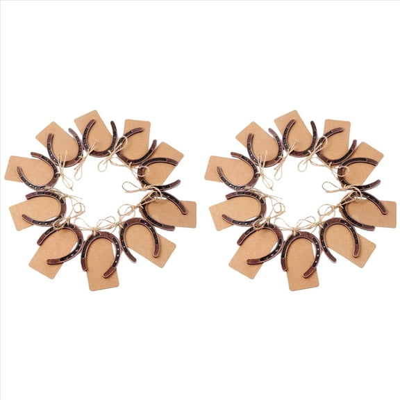 New Arrivals 20Pcs Good Lucky Horseshoe Card Wedding Favors with Tags Rustic Gifts for Vintage Party Decor