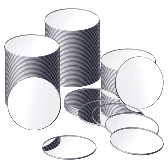 New Arrivals 25Pcs Mini Adhesive Small Round Mirror for Crafts(4 Inch in Diameter)