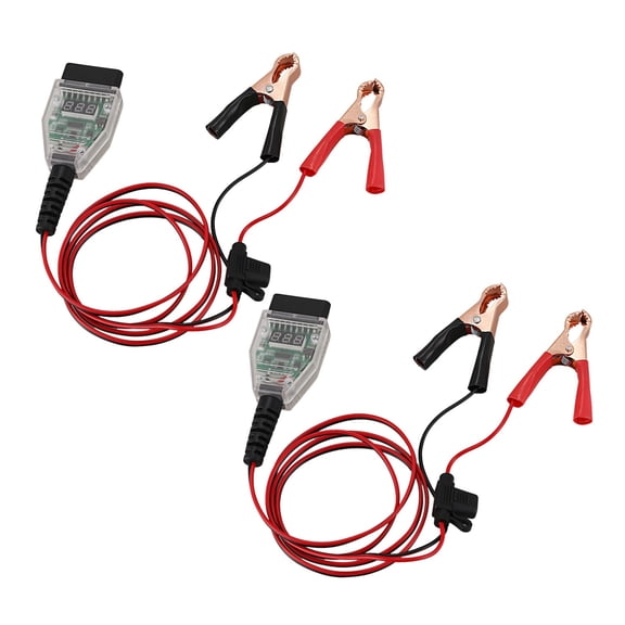 New Arrivals 2X 5A Car Computer Memory Saver OBD2 Battery Replacement Tool Expansion Cable Clamp Digital Display