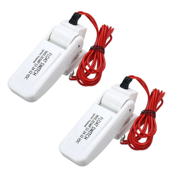 New Arrivals 2X Bilge Pump Float Switch Automatic 12V 24V or 32V for Boat Yacht Caravan Camping Marine Fishing Water Auto ON/OFF