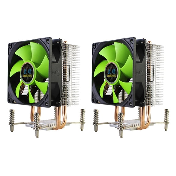 New Arrivals 2X CPU Cooler 2 Heat Pipes Ultra Quiet Fan Radiator for LGA 2011 X79 X99 X299 (3Pin Single Fan)