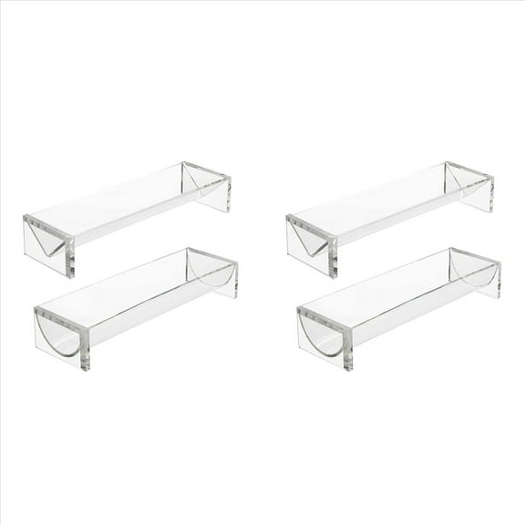 New Arrivals 2X Clear Cracker Serving Tray, Transparent Macaron Display Rectangular Holder for Trays