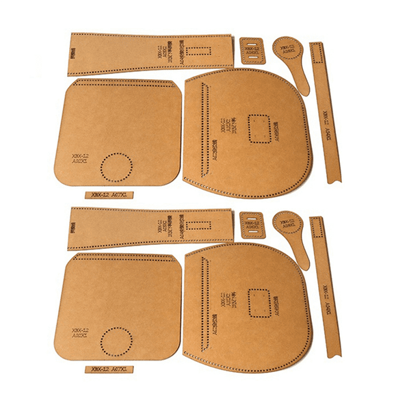 New Arrivals 2X DIY Leather Tool Kit Kraft Handbag Sewing Pattern Handmade Craft Template Finished Product Size 21x19x6.5CM