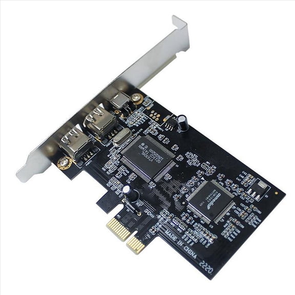 New Arrivals 2X PCI-E PCI Express FireWire Card, IEEE 1394 Controller Card with Firewire Cable, for Video, Audio Transmission,Etc