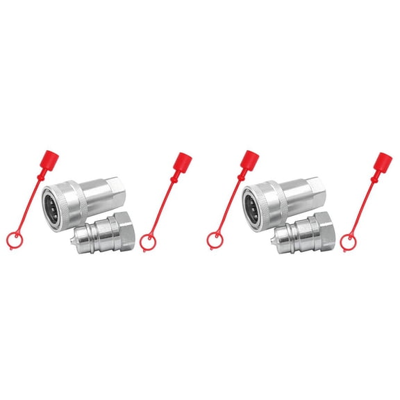 New Arrivals 2X Quick Release Fitting ISO7241-A NPT Hydraulic Coupling Connector 1/2Inch Change Interface