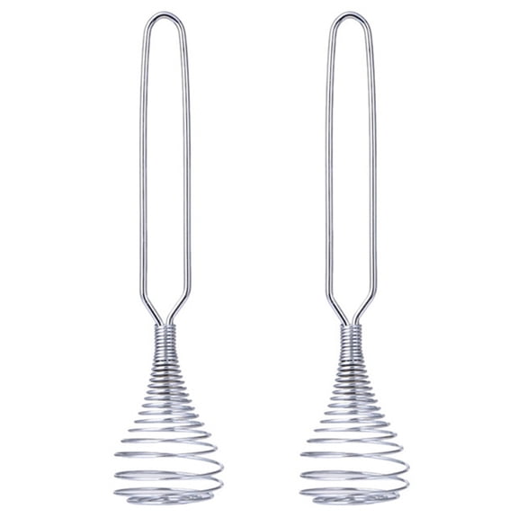 New Arrivals 2X Spring Coil Wire Whisk Hand Mixer Blender Egg Beater Stainless Steel Tool