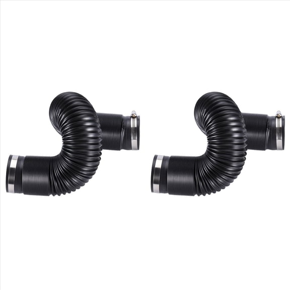 New Arrivals 2X Universal Flexible Car Engine Cold Air Intake Hose Inlet Ducting Feed Tube Pipe with Connector