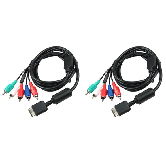 New Arrivals 2X Ypbpr for PS2// Slim HDTV-Ready TV HD Component AV Cable 5-Wire 6FT Black