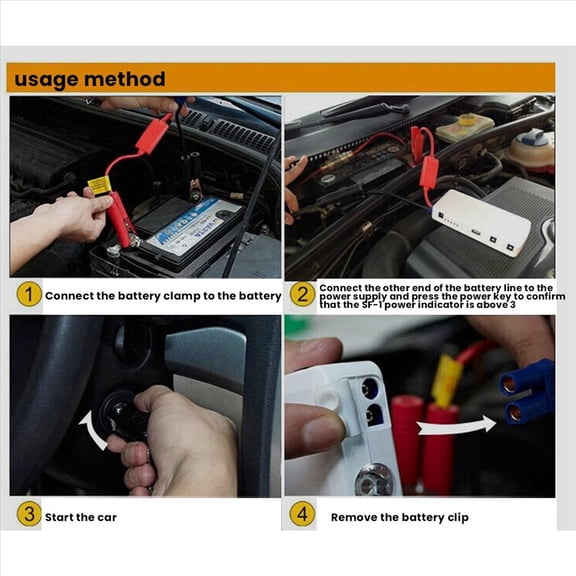 New Arrivals 2X with EC5 Plug Connector Emergency Battery Jump Cable Alligator Clamps Clip for Car Jumper
