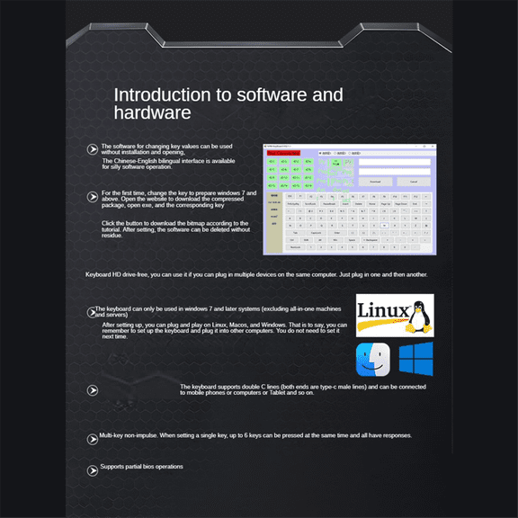 New Arrivals 3 Keys Macro Programming Mini Keyboard for Photoshop Gaming Black B