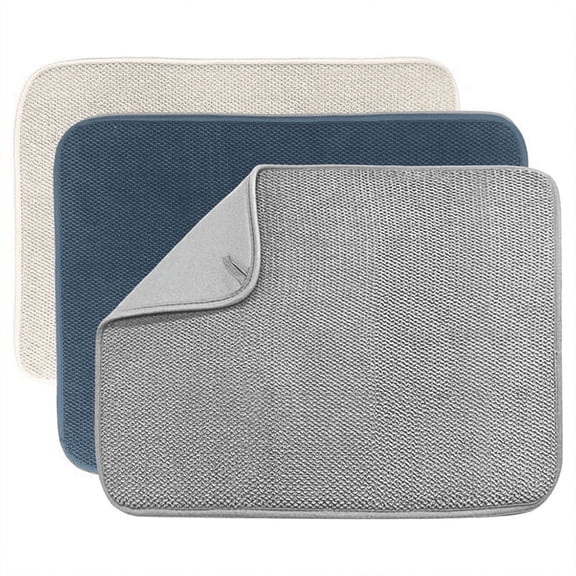New Arrivals 3 Pack Dish Drying Mat,Microfiber for Kitchen Counter Size 20x15 Inch