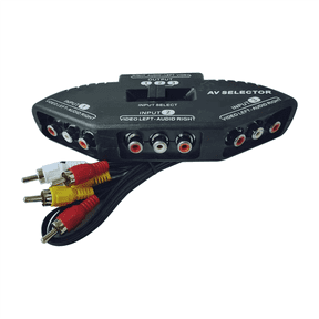 New Arrivals 3-Way Audio Video AV Switch Selector Box Splitter W/ Cable for TV X-Box DVD Player Devices