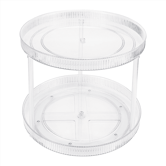 New Arrivals 360° Rotating Storage Tray, 2 Tier Lazy Bathroom Organizer
