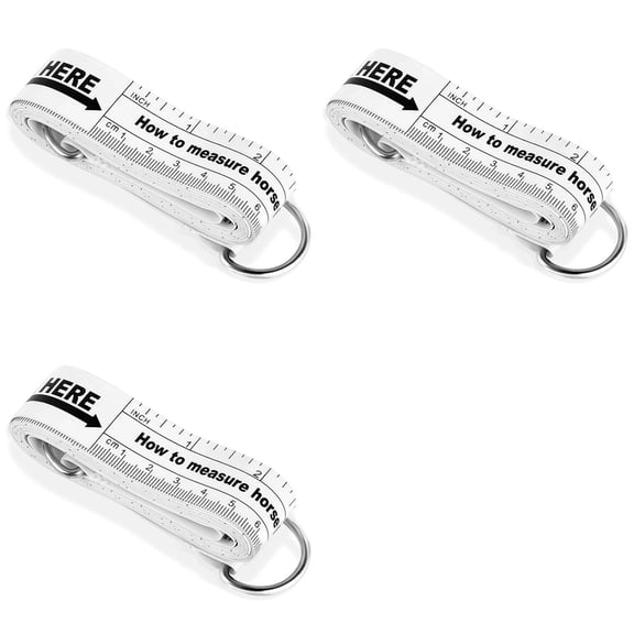 New Arrivals 3X Horse Height Weight Tape Measuring PVC Stick Livestock Body Tool, 8.2 Feet Long