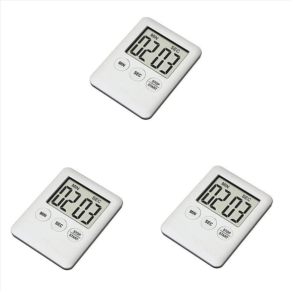 New Arrivals 3X LED Digital Kitchen Electronic Timer Countdown Medication Reminder Portable