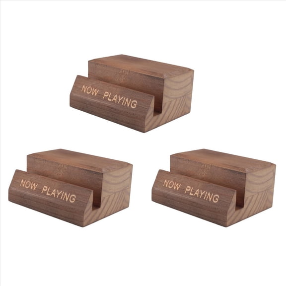 New Arrivals 3X NOW Playing Vinyl Record Stand Holder Display Wood Records Storage Stands for Albums