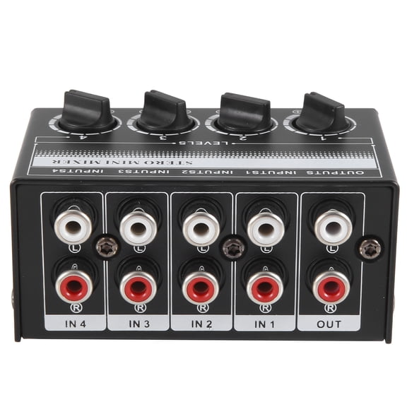 New Arrivals 4 Channel Stereo Audio Mixer Support Input and Output Mini