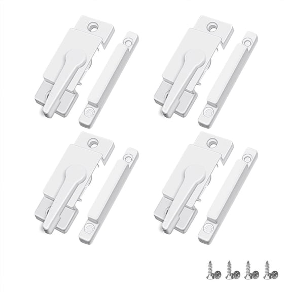 New Arrivals 4 Pack Window Sash Locks,Window Latches White Fits Horizontal Sliding