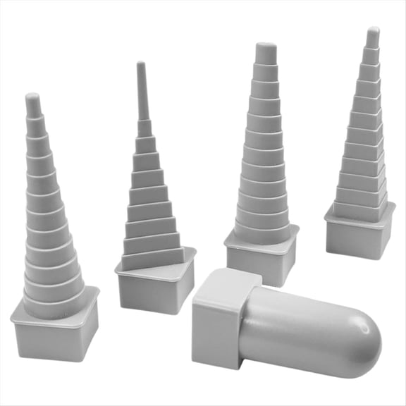 New Arrivals 4 Piece Mandrel Wire Wrapping Tools Set,Includes Triangular, Round, Oval, Square and Plastic Handle for Metal Winding