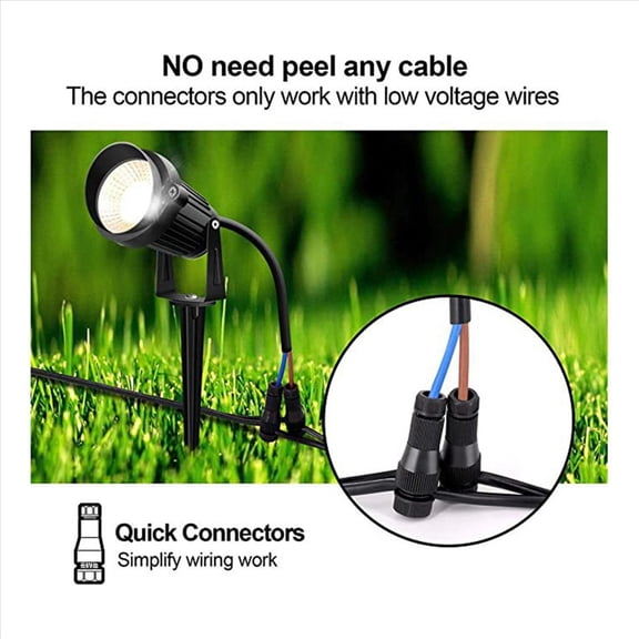 New Arrivals 40 Pcs Low Voltage Wire Tap Connectors Waterproof 12-20 Gauge for Path Lights, Spotlights, Flood Ground Lights