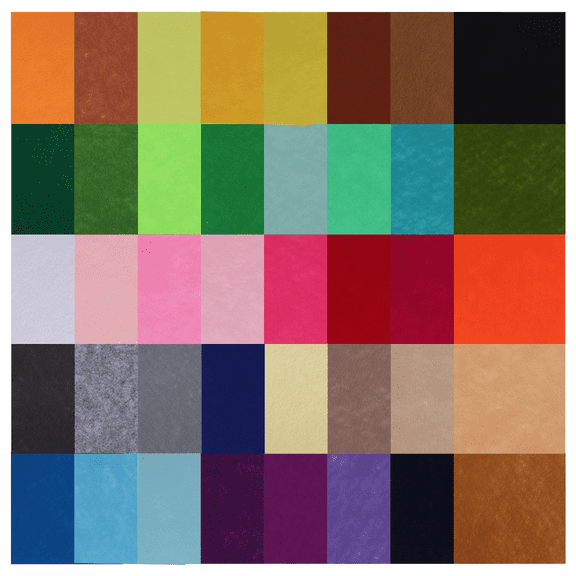 New Arrivals 40Pcs Felt Fabric Squares DIY Craftwork Crafts Assorted Colors Textile Fuzzy Fabrics for Sewing