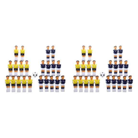 New Arrivals 44Pcs Foosball Man Table Guys Soccer Player Part Yellow+Royal Blue with Ball